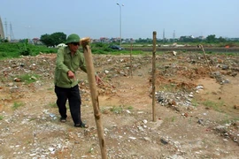 Lại đổ trộm bùn lấp nghĩa trang