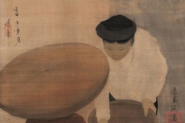 Bức tranh lụa “Người bán gạo” lập kỷ lục