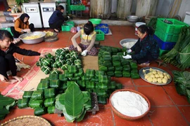 Tết sớm ở làng bánh chưng