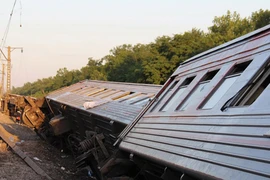 Tàu hỏa trật bánh,108 người bị thương