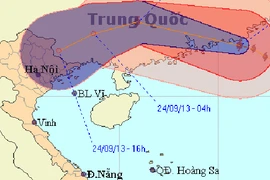 Hoàn lưu bão số 9 sẽ gây mưa vừa ở Bắc bộ