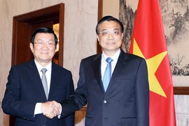 Chủ tịch nước Trương Tấn Sang hội kiến Thủ tướng Trung Quốc