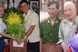 Thăm hỏi các đồng chí công an lão thành