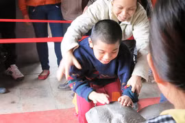 Xô nhau xin chữ, sờ đầu rùa Văn Miếu