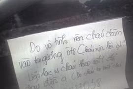 Lời xin lỗi trên kính xe gây sốt cộng đồng của nam sinh Hải Phòng