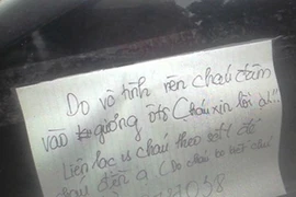 Lời xin lỗi trên kính xe gây sốt cộng đồng của nam sinh Hải Phòng