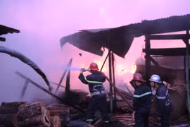 TP.Hồ Chí Minh: Cháy lớn xưởng gỗ rộng hơn 1000m2