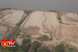 Phát hiện bãi tập kết hơn chục nghìn m3 cát lậu 