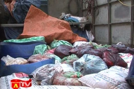 Phát hiện vụ vận chuyển nội tạng trâu bò với số lượng lớn