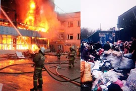 Hỏa hoạn thiêu trụi khu chợ người Việt ở Nga