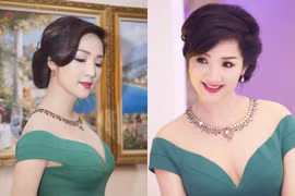 Hoa hậu Giáng My khoe nhan sắc mê hoặc với vòng 1 căng tràn