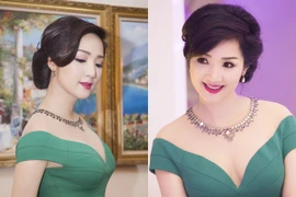 Hoa hậu Giáng My khoe nhan sắc mê hoặc với vòng 1 căng tràn