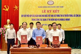 Ngân hàng Nhà nước, Bộ Công an, Bộ Thông tin và Truyền thông ký quy chế phối hợp quản lý Mobile Money