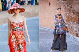 Hoa hậu Thuỳ Dung hội ngộ Kha Mỹ Vân trong show thời trang tại Rome