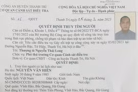 Truy tìm người liên quan vụ 'Cố ý gây thương tích' và 'Bắt giữ người trái pháp luật'