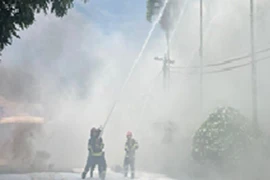 Huy động gần 160 người diễn tập phương án chữa cháy, cứu nạn, cứu hộ