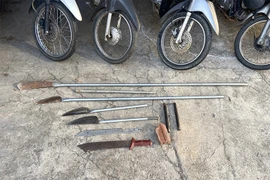 Xử lý nhóm thanh, thiếu niên mang hung khí ẩu đả trong đêm