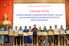 Biểu dương 64 gia đình văn hóa tiêu biểu