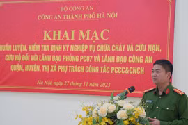 Kiểm tra công tác nghiệp vụ của chỉ huy chữa cháy, cứu nạn