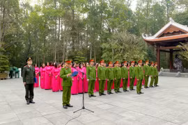Công an quận Tây Hồ báo công, sinh hoạt chính trị tại Khu di tích lịch sử K9