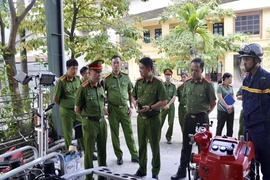 Kiểm tra phương tiện sẵn sàng chiến đấu của lực lượng Cảnh sát PCCC&CNCH