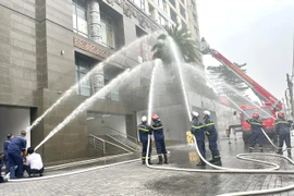 Diễn tập phương án chữa cháy tại toà nhà D, Le Roi Soleil 