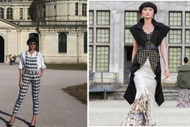 Kha Mỹ Vân khoe mái ngố, chân dài ở châu Âu