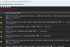 Những lời quảng cáo hết sức tục tĩu trên diễn đàn được nhiều bạn trẻ truy cập