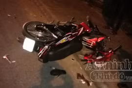 2 xe máy va nhau, 1 người chết, 2 người bị thương nặng