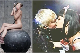 Miley Cyrus gây sốc bởi nụ hôn đồng giới, khỏa thân và nhảy kích dục