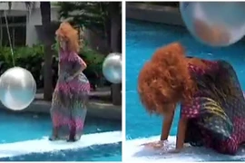 Sàn diễn trơn trượt, "chân dài" Next top loạng choạng, vồ ếch