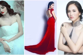 3 hoa hậu đọ dáng trong đêm chung kết Ngôi sao thiết kế Việt Nam