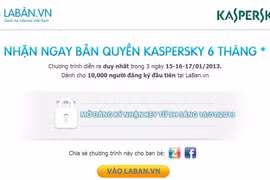 Kaspersky, Laban.vn tặng 10.000 phần mềm diệt virus bản quyền 