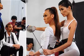 Thí sinh Next top model giả trai, đấu kiếm cùng sao nổi tiếng