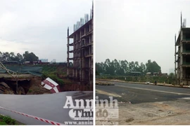 Đã lấp xong "hố tử thần" đường Lê Văn Lương