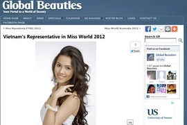 Hoàng My đại diện Việt Nam thi Miss World 2012