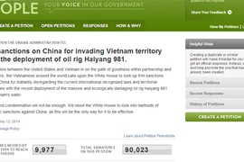 Đã có hơn 90.000 chữ ký đề nghị Mỹ trừng phạt Trung Quốc