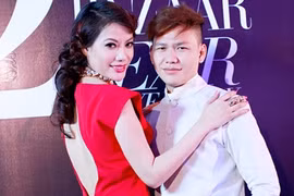 Trương Ngọc Ánh diện váy đỏ quyến rũ, dự tiệc cùng nhà thiết kế trẻ