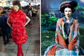 Hết mặc áo lông chim, thí sinh Top model lại hóa thân thành vương tần