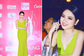 Hoa hậu Ngọc Anh rạng rỡ làm giám khảo chấm Miss Đại học Dược