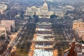 So sánh số lượng người tham gia lễ nhậm chức của ông Trump với ông Obama