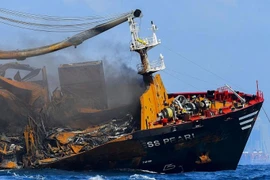 Tàu chở hóa chất Singapore gặp nạn, gây ô nhiễm nghiêm trọng ở Sri Lankae