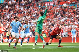 Sai lầm ngớ ngẩn của hàng thủ Man City ở chung kết FA Cup