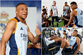 Mbappe hớn hở trong buổi tập đầu tiên cùng Real Madrid