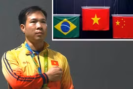 Trào dâng xúc động khi Quốc kỳ Việt Nam được kéo lên tại Olympic