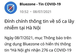 Nhắn tin sai "Hà Nội ghi nhận 276 ca Covid-19" gây hoang mang, ứng dụng Bluezone phải đính chính
