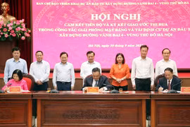 Hà Nội cùng Bắc Ninh, Hưng Yên ký kết giao ước thi đua tiến độ thực hiện dự án Vành đai 4