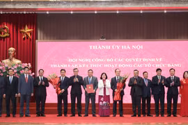 Đảng bộ Hà Nội công bố kết thúc hoạt động 13 tổ chức Đảng, lập mới 2 Đảng bộ trực thuộc