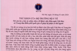 Bộ trưởng Y tế gửi thư khen, biểu dương kỳ tích ghép tạng cứu 8 người