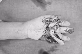 Bé trai 6 tuổi bị lóc hết da dương vật do quần bị cuốn vào máy ép nước mía